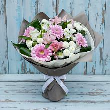 Букет цветов из:  Герберы, Альстромерии и Хризантемы в Красный Бор