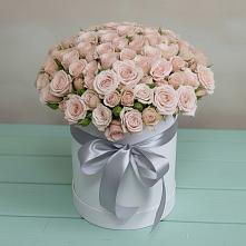 Цветочная композиция из Розы в шляпной коробке в Красный Бор