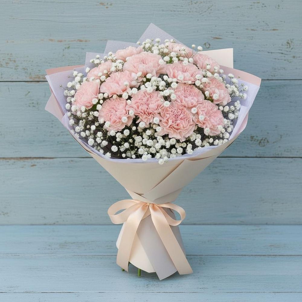 Букет цветов из: Гвоздики в Красный Бор