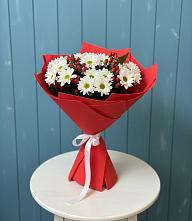 Букет цветов из:  Хризантемы #REPLACE_PRED# Красный Бор