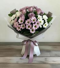 Букет цветов из:  Хризантемы и Розы в Красный Бор