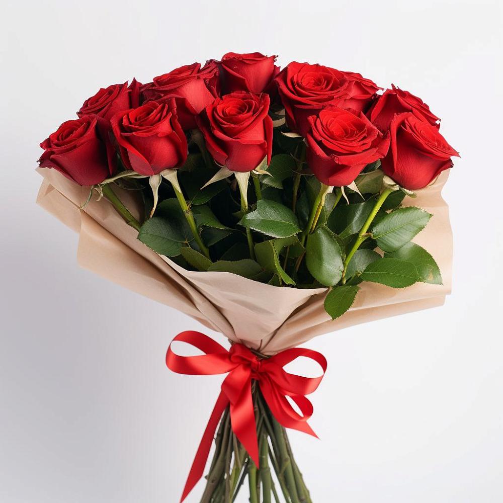 Букет 11 Красных роз Эдлесс Лав в Красный Бор