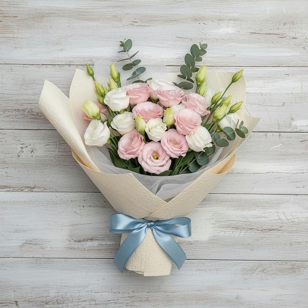 Букет цветов из: Лизиантусы в Красный Бор